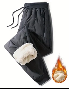 Thick Thermal Men's Winter Warm Sherpa Lined Outdoor Sports Camping Hiking Pants - Picture 1 of 7