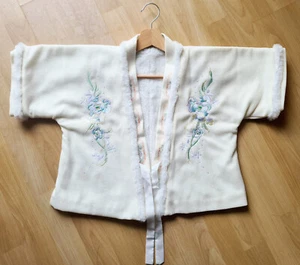 Chinesische Hanfu Jacke Weste Stickerei weiß Baumwolle - Bild 1 von 5