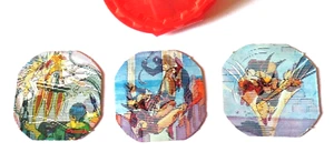 Vintage MATTEL SUPER HEROES 1983 Colorful Exchangeable Toy Button Pinback - Picture 1 of 6
