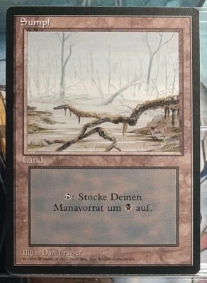 Magic Vintage - Sumpf (V.1) - Basic Land - Foreign Limited (Schwarzrand) - DE/NM - Bild 1 von 4