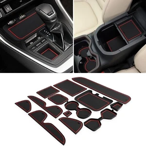 Auovo 3D Cup Holder Insert Liners for Toyota RAV4 Accessories 2024 2019-2023 Mat - Picture 1 of 7
