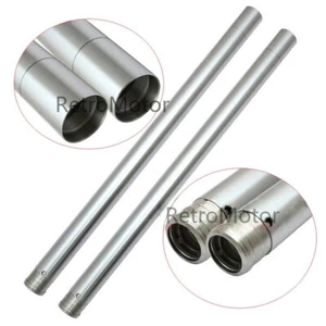 Chrome Front Fork Tubes Pipes Pair For Honda CBR250 MC19 1988-1989 37mmx600mm - Picture 1 of 1