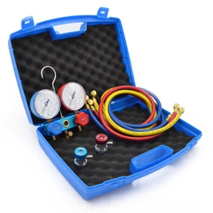 2-WEGE-MANOMETEREINHEIT MIT SCHNELLKUPPLUNGEN FÜR AUTOS – R407C R404A R22 R134A - Bild 1 von 5