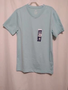 George SS V-Ausschnitt T-Shirt Aqua Cloud Herren X Small 30-32 - Bild 1 von 5