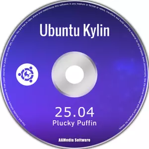 Ubuntu Kylin 25.04 LTS 64bit Live Bootable DVD DL Rom Linux Operating System - Picture 1 of 2