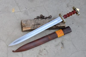 20 inches Long Viking Sword-Handmade-Celtic Leaf sword-Hunting, Camping,tactical - Picture 1 of 6