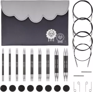 KnitPro Karbonz Interchangeable Needle Set 5"(13cm) - Deluxe - Picture 1 of 4