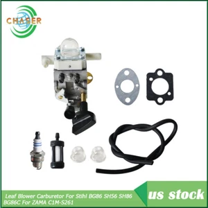 Carburetor For BG86C SH56 SH56C SH86 Carb For ZAMA C1M-S261 Leaf Blowers - Picture 1 of 6