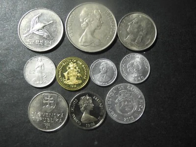 0218-10  WORLD- TEN DIFFERENT COUNTRIES DATED 1951   TO  2008 - Image 1 of 4