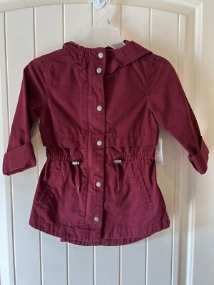 Old Navy Girls Size 5 XS Hooded Winter Coat Jacket Drawstring Waist - Image 1 of 4