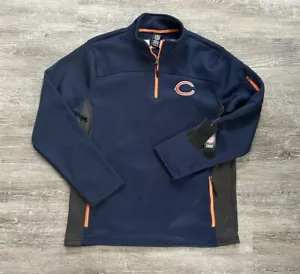 NEW $90 Chicago Bears Ultra Game NFL Team Apparel Fleece 1/4 Zip Pullover Large - Picture 1 of 10
