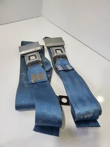 Set of Blue Firestone RCF-67 Seatbelts Both Female and Male Connectors Vintage - Picture 1 of 5