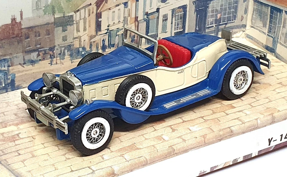 Matchbox Appx 10cm Long Diecast Y-14 - 1931 Stutz Bearcat - Blue/Cream - Image 1 of 4
