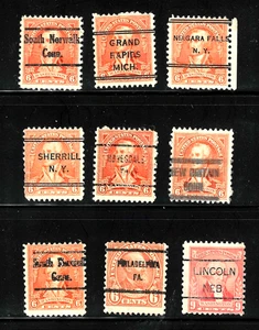 Several Different States Precancels 6 Cent Washington Bicentennial 1932 US 31B44 - Picture 1 of 3