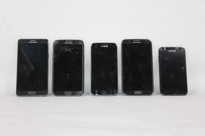 Lote de 5 teléfonos Samsung Galaxy Note Edge, S7, Note 2 y Sprint SPH-D710 SIN PROBAR Foto 1 de 4