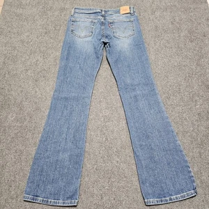 Jeans vintage Levis 518 superlow bootcut donna junior 5 lunghi blu preppy Y2K - Foto 1 di 14