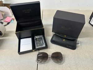 Linda Farrow - 695 C5 Oversized Sunglasses - White Gold - USED EXCELLENT - Picture 1 of 11