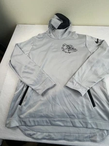 Nike Therma-Fit Gonzaga Bulldogs Basketball Hoodie Sweatshirt Platinum Sz 2XL - Picture 1 of 8