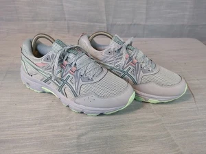 Asics Gel Venture 8 Women's Size 9.5W Hiking Shoes Grey Mint Sneakers 1012B230 - Picture 1 of 9