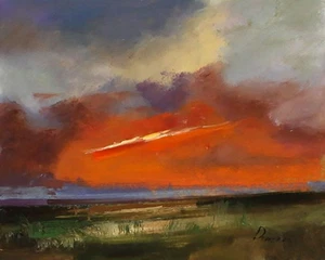 PAESAGGIO UCRAINO Dipinto ad olio contemporaneo 8x10 UCRAINA - Foto 1 di 12