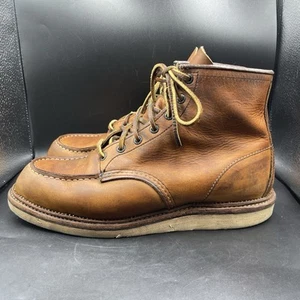 Red Wing 1907 Heritage Classic Moc Toe Copper Leather Work Boots Mens 10.5 D - Picture 1 of 8