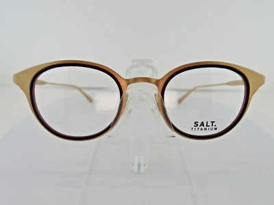 Marcos de gafas SALT DEVON (BGRD) miel cepillada oro secoya 51/17/142 TITANIO Foto 1 de 4