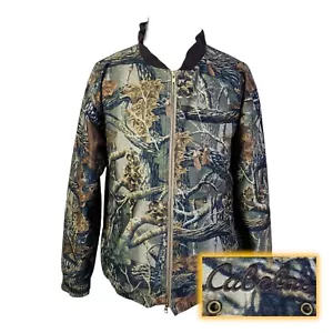 Cabelas Seclusion 3D Camo Full Zip Thinsulate Bomber Coat Jacket Mens M L - Picture 1 of 10