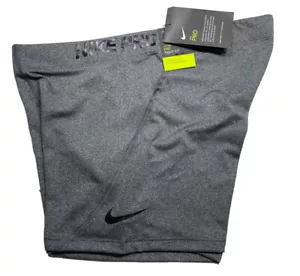 Nike Pro Women 3" Tight Fit Compression Shorts Heather Gray AT4555 071 Sz LARGE - Picture 1 of 8