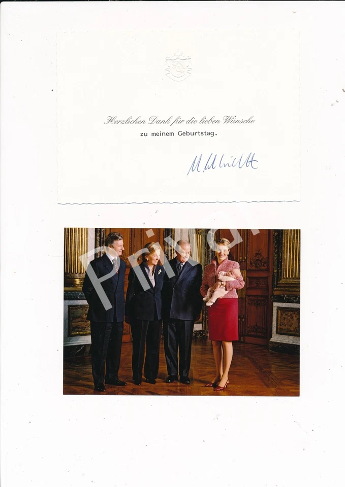 Original Familienfoto und Schreiben Königshaus Belgien L1.98 - Bild 1 von 1