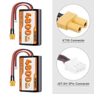 2 x 7,4V 4800mAh Li-Ion Akku für RadioMaster TX16S Sender Fernbedienung Batterie - Bild 1 von 9