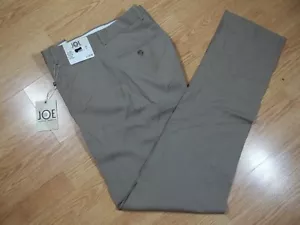 NEW MENS JOSEPH ABBOUD SLIM FIT WOOL DRESS PANTS, SZ 34 WAIST OPEN HEM, BEIGE - Picture 1 of 18