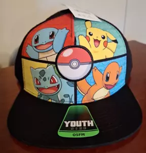 Pokemon Cap Snapback Trucker Hat Pikachu Youth Baseball Hat New - Picture 1 of 2