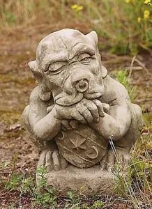 SHIELD GARGOYLE MAUERWÄCHTER STEINGUSS FROSTFEST MYSTISCH FIGUR NEU V-1376 - Bild 1 von 3