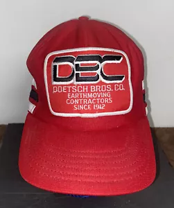 DBC Doetsch Bros Co. Earthmoving • Vintage Three Stripe Hat • White Black White - Picture 1 of 12