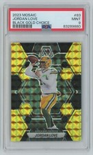 2023 Panini Mosaic Football Choice Black Gold Jordan Love 8/8 #83 PSA 9 EW1