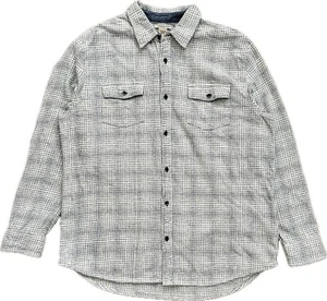 Carbon 2 Cobalt Herren Gr. LT Langarm Button Down Heavy Weight Hemd weiß kariert - Bild 1 von 9