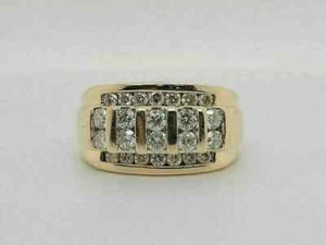 2Ct Round Cut Moissanite Men's Engagement Ring 14K Yellow Gold Plated - Picture 1 of 6