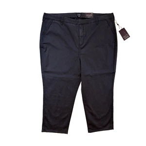 NYDJ Plus Size 20W Pantalone Relaxed Caviglia Elasticizzato Oxford Blu Navy Nuovo con etichette $99 - Foto 1 di 17