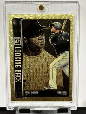 Panini Donruss Optic Gold 2018 Jose Abreu/Frank Thomas LB8 1 de 1 mirando hacia atrás Foto 1 de 2