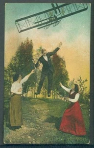 Romantica coppia VORREI VOLARE DA TE aereo cartolina d'epoca mai usata - Foto 1 di 1