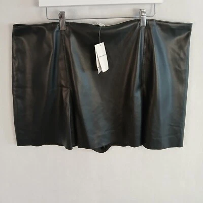 Minifalda de cuero vegano para mujer Abercrombie & Fitch talla XXL forrada negra nueva con etiquetas Foto 1 de 4