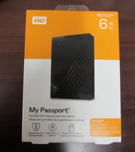 WD MY PASSPORT HDD PORTATILE 6 TB (23C) - Foto 1 di 5
