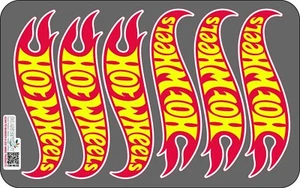 Hot Wheels loghi 5"l x 1,5"h (ogni decalcomania) foglio di 6 decalcomania adesivo - Foto 1 di 1
