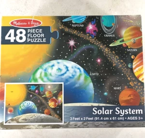 Solar System 48 Piece Jigsaw Floor Puzzle 2 x 3 Ft Melissa & Doug - Picture 1 of 4