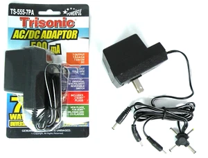 Universal ac/dc power adapter output 3V 4.5V 6V 7.5V 9V 12V 500mA 2 sony plug - Picture 1 of 6