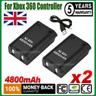 2 Rechargeable Battery + Usb Charger Cable Pack For Xbox 360 Wireless Controller
