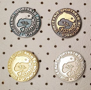 🔴FISHING - BOSNIA Fishing Club FOJNICA Fojnica - Set of 4 differ pins🔴 - Picture 1 of 1