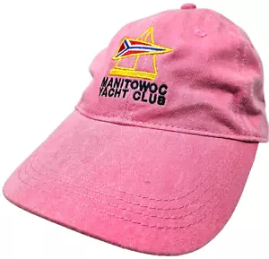 Manitowoc Yacht Club Pink Baseball Cap Trucker Hat Authentic Pigment 100% Cotton - Picture 1 of 9