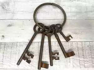 Movie Prop Old West Antique Brass Jail Keyes - New Made To Look Old - Picture 1 of 3