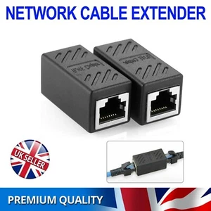 RJ45 Inline Extender Koppler Cat6 Cat5e Ethernet Netzwerkkabel Adapter Joiner UK - Bild 1 von 11